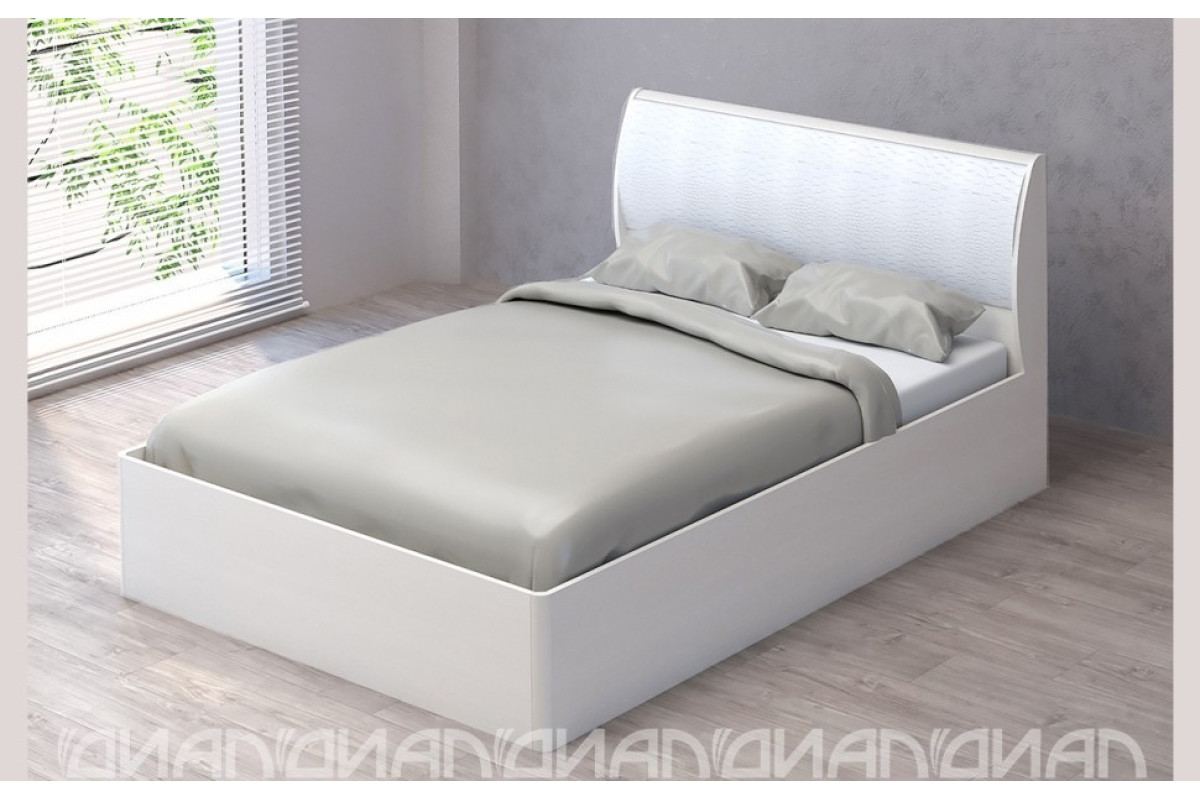 Кровать Двуспальная Белая Фото