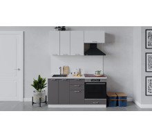 Кухонный гарнитур «Габриэлла» длиной 160 см со шкафом НБ, белый, сноу, муссон