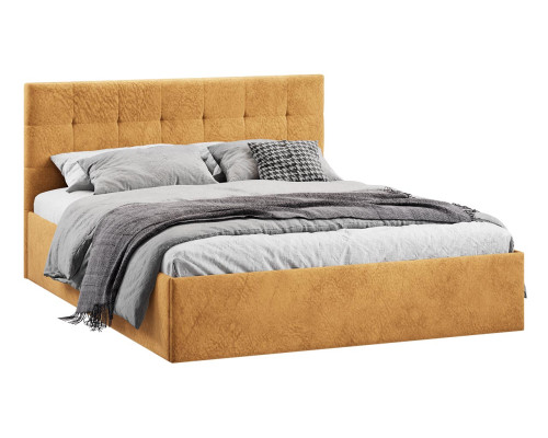 Кровать без ПМ «Джоли» 180 Тип 1 (без подъемного механизма), микровелюр Wellmart Yellow Кровать без ПМ «Джоли» 180 Тип 1 (без подъемного механизма), микровелюр Wellmart Yellow