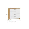 Комод «Нео» с опорами, Дуб Крафт золотой, Белый, Бук матовый