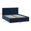 Кровать без ПМ «Джоли» 140 Тип 1 (без подъемного механизма), микровелюр Wellmart Blue