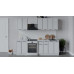Кухонный гарнитур «Белладжио» длиной 240 см, белый, фон белый