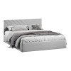 Кровать с ПМ «Кевия» Тип 1, 160 (с подъемным механизмом) с заглушиной, Велюр Confetti Silver
