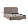 Кровать с ПМ «Тиффани» 160 тип 1 с заглушиной, Микровелюр Wellmart Latte