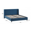 Кровать с ПМ «Шанель» 160 (с подъемным механизмом), Микровелюр Wellmart Blue