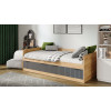 Кровать комбинированная «Хилтон» (900) Тип 1, Дуб Крафт золотой, Графит матовый