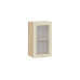 Шкаф навесной 400 c одной дверью со стеклом «Кимберли», Дуб Крафт золотой, Крем