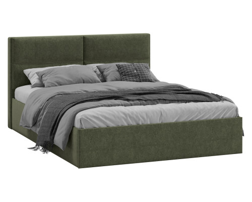 Кровать с ПМ «Глосс» тип 1,1600 (с подъемным механизмом) с заглушиной, микровелюр Jercy Deep Green