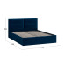 Кровать без ПМ «Глосс» Тип 1 ,1600 (без подъемного механизма),Велюр Confetti Blue
