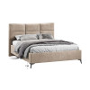 Кровать с ПМ «Делана», 160, Микровелюр Wellmart Dark Beige  (с подъемным механизмом)
