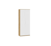 Шкаф комбинированный с 2 дверями «Хилтон» Исп.2, Дуб Крафт золотой, Белый матовый