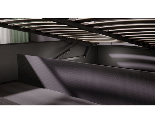 Кровать с ПМ «Глосс» 160 тип 1 (с подъемным механизмом) с заглушиной, велюр Confetti Stone