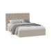 Кровать с ПМ «Скарлет» тип 1,1400 (с подъемным механизмом) без заглушины, велюр мокко светлый