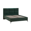 Кровать без ПМ «Делана» 160 (без подъемного механизма), Велюр Confetti Deep forest