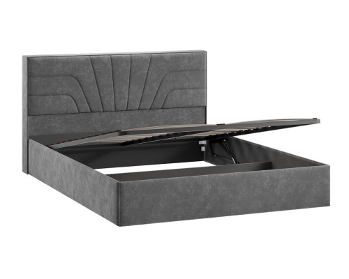 Кровать с ПМ «Пандора» 160 Тип 1 (с подъемным механизмом), Велюр Brut Grey 16