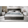 Кровать с ПМ «Эмма», 180 (с подъемным механизмом) с заглушиной, Велюр Confetti Stone