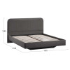 Кровать без ПМ «Тиффани» 140 Тип 1 (без подъемного механизма), велюр графит