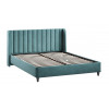 Кровать с ПМ «Шанель» 160 (с подъемным механизмом), Микровелюр Wellmart Indigo