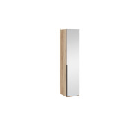 Шкаф для белья (580) с 1 зеркальной дверью «Порто», Яблоня Беллуно, Графит