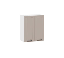 Шкаф навесной 600 c двумя дверями «Лорас», Белый, Холст латте