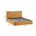 Кровать с ПМ «Пандора» 160 Тип 1 (с подъемным механизмом), Микровелюр Wellmart Yellow