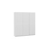Шкаф-купе 2092 с 3 глухими дверями «Оскар Хилтон», ручка белая, белый снег, белый матовый