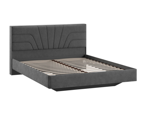 Кровать без ПМ «Пандора» 160 Тип 1 (без подъемного механизма), Микрошенилл Relax Graphite