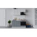 Кухонный гарнитур «Габриэлла» длиной 160 см со шкафом НБ, Белый, Сноу, Титан