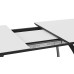 Стол обеденный раздвижной «Конкорд» тип 2,Черный муар, стекло матовое белое