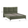 Кровать без ПМ «Делана» 160 (без подъемного механизма), Микровелюр Jercy Deep Green