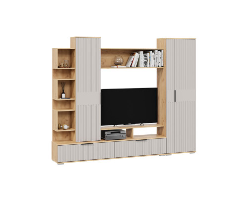 Гостиная «Моника», Дуб Крафт золотой, Кашемир сатин