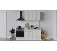 Кухонный гарнитур «Габриэлла» длиной 180 см со шкафом НБ, Белый, Крем