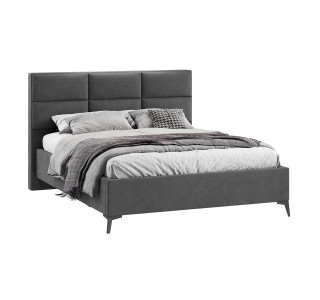 Кровать без ПМ «Делана» 160 (без подъемного механизма), Микрошенилл Relax Graphite