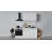 Кухонный гарнитур «Долорес» длиной 180 см со шкафом НБ, Белый, Сноу