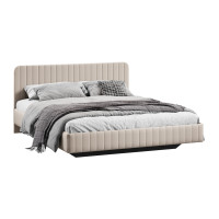 Кровать без ПМ «Шелли» Тип 1, 160 (без подъемного механизма), Велюр Confetti Cream