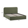 Кровать с ПМ «Тиффани» 160 тип 1 с заглушиной, микровелюр Jercy Deep Green
