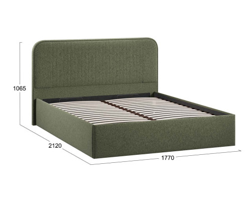 Кровать с ПМ «Тиффани» 160 тип 1 (с подъемным механизмом), микровелюр Jercy Deep Green