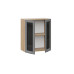 Шкаф навесной 600 c двумя дверями со стеклом «Габриэлла», Дуб Крафт золотой, Титан