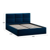 Кровать с ПМ «Стелла» тип 1,1600 (с подъемным механизмом), Велюр Confetti Blue