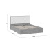 Кровать с ПМ «Хилтон» тип 1,1600 (с подъемным механизмом) с заглушиной, ателье светлый, белый