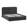 Кровать с ПМ «Тиффани» 160 тип 1 с заглушиной, микровелюр Wellmart Graphite