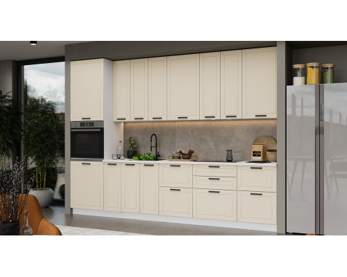 Кухонный гарнитур «Лорас» №8, белый, холст брюле