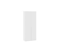 Шкаф для одежды (366) с 2 глухими дверями «Порто», Белый Жемчуг, Белый софт