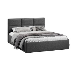 Кровать с ПМ «Стелла» 140 Тип 1 (с подъемным механизмом), микровелюр Jercy Graphite