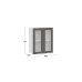 Шкаф навесной 600 c двумя дверями со стеклом «Кимберли», Белый, Муссон