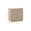 Шкаф напольный с двумя дверями (под накладную мойку) 800 «Бьянка», Дуб Крафт золотой, Дуб кофе