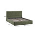 Кровать с ПМ «Пандора» 160 Тип 1 (с подъемным механизмом), Микровелюр Jercy Deep Green