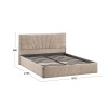 Кровать с ПМ «Пандора» 160 Тип 1 (с подъемным механизмом), Микровелюр Wellmart Dark Beige