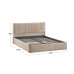 Кровать с ПМ «Пандора» 160 Тип 1 (с подъемным механизмом), Микровелюр Wellmart Dark Beige