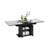 Стол раздвижной «Детройт» Тип 3, черный, белый мрамор